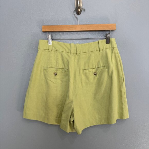 MADEWELL the harlow short in drapey twill in pale lemongrass size 8 - Picture 6 of 7